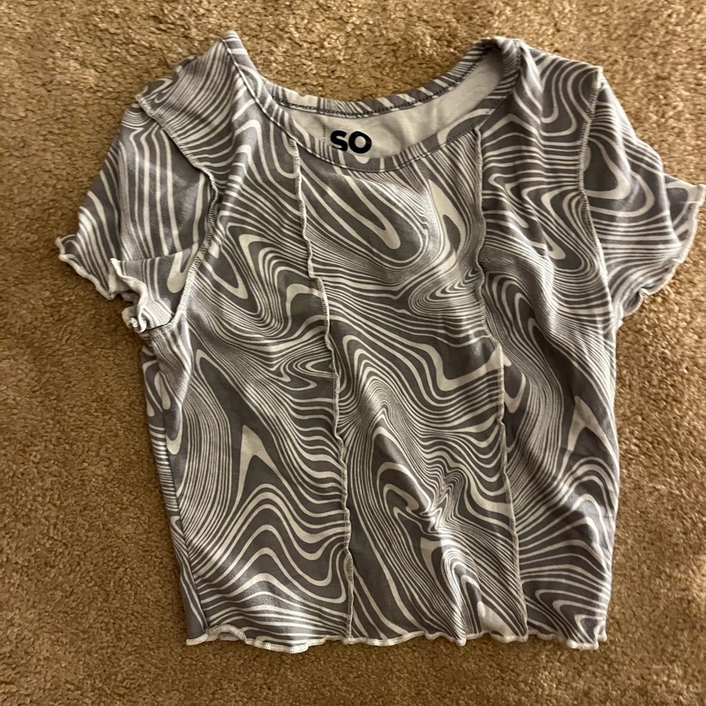 SO marbled crop top